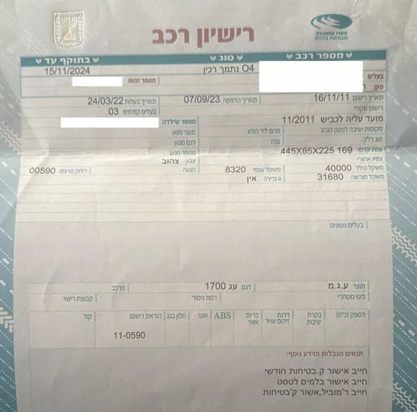 ⁦נתמך רכין ברזל עגם   שנת 2011⁩ – תמונה ⁦7⁩