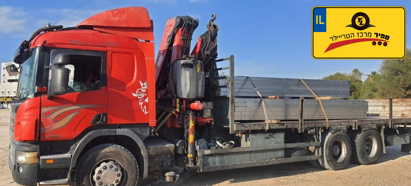 משא פתוח מנוף קדמי סקניה P340 שנת 2008 מנוף פאסי 24 טון – תמונה 3