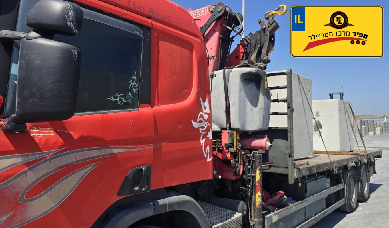 משא פתוח מנוף קדמי סקניה P340 שנת 2008 מנוף פאסי 24 טון – תמונה 2