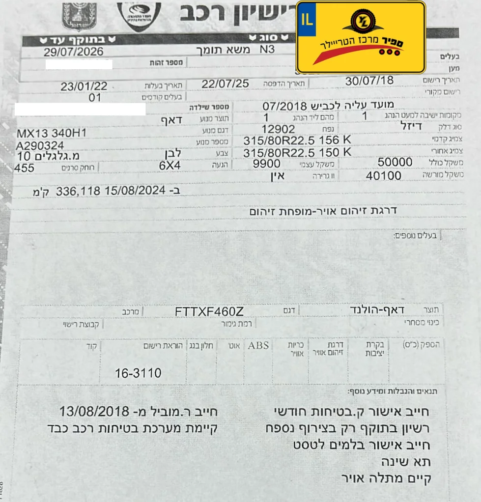 ⁦משא תומך דאף 4*6  שנת 2018⁩ – תמונה ⁦7⁩