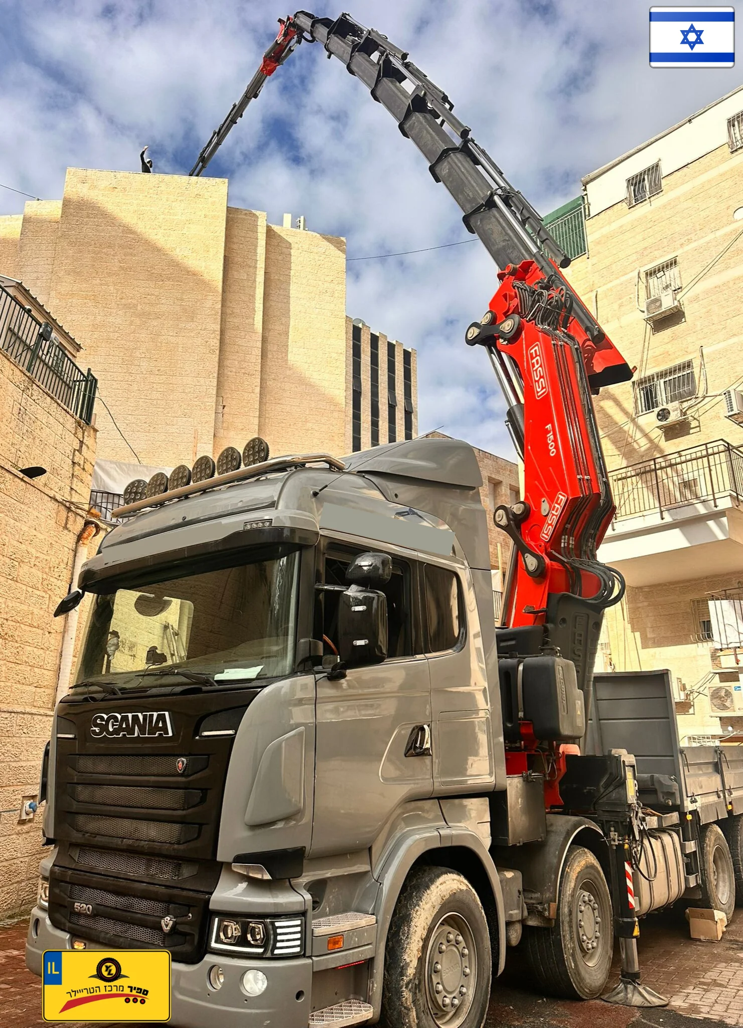 ⁦משא פתוח סקניה מנוף קדמי   שנת 2018⁩ – תמונה ⁦2⁩